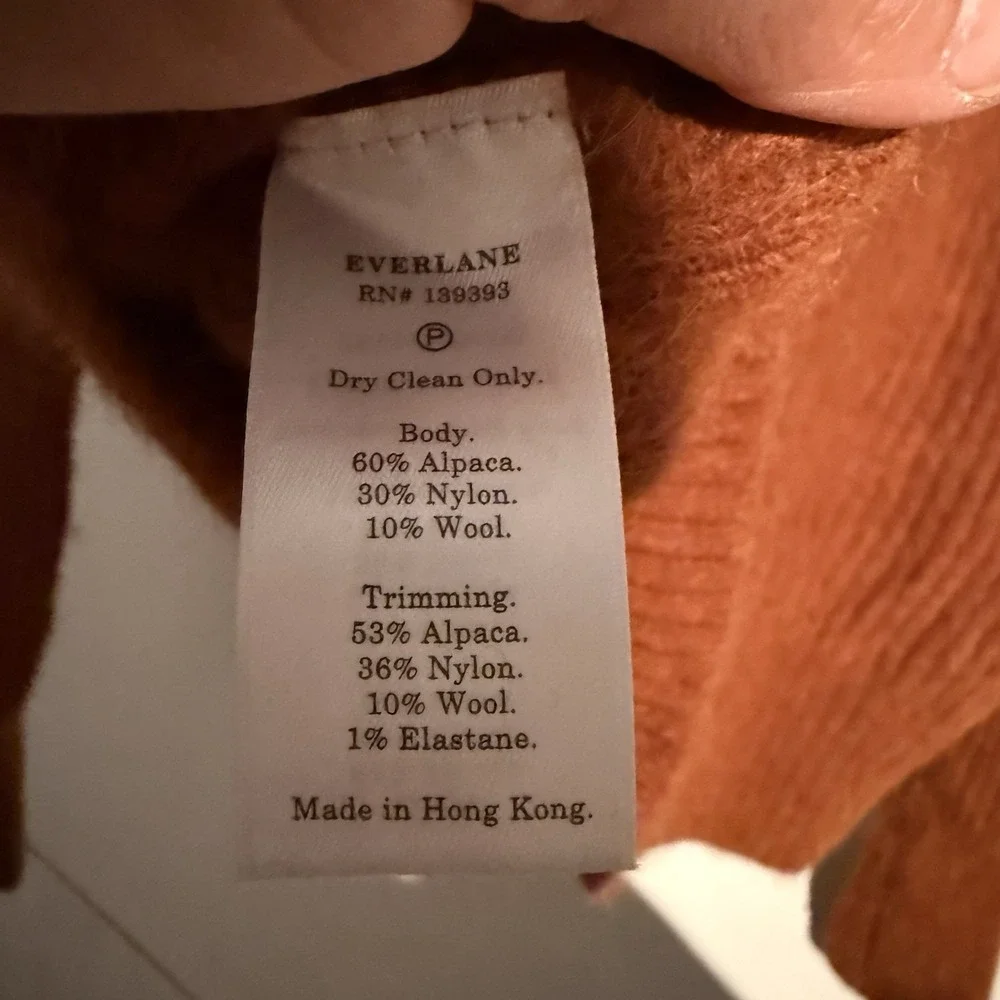 Everlane Alpaca Blend Sweater Medium Rust Brown Quiet Luxury Parisian Soft Girl - Picture 5 of 5